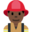 man firefighter, dark skin tone